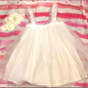 White Layered Tulle Tutu Dress - Size 120/5T